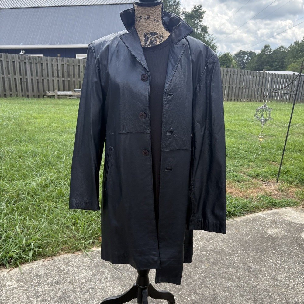 Maxima Wilson Leather Jacket Black Authentic Leather Size Large